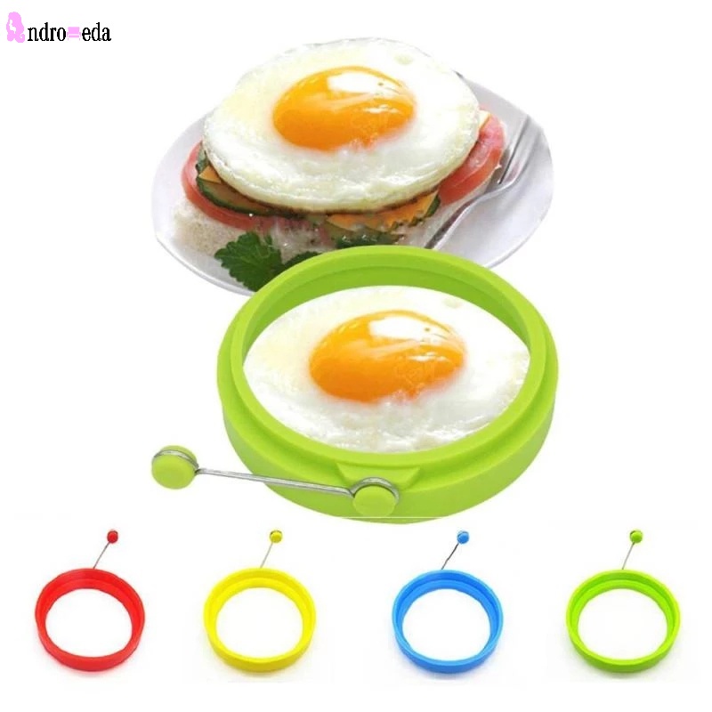 1 Khuôn Chiên Trứng Hình Tròn Và Trái Tim Bằng Silicone Chống Dính