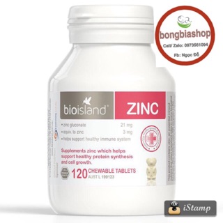 Kẽm gấu Zinc Bio Island úc hộp 120 viên