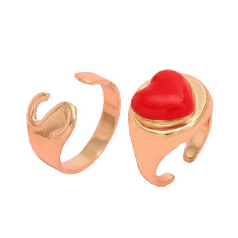 Set 2 Nhẫn Đeo Tay Kim Loại Thời Trang Cho Nữ