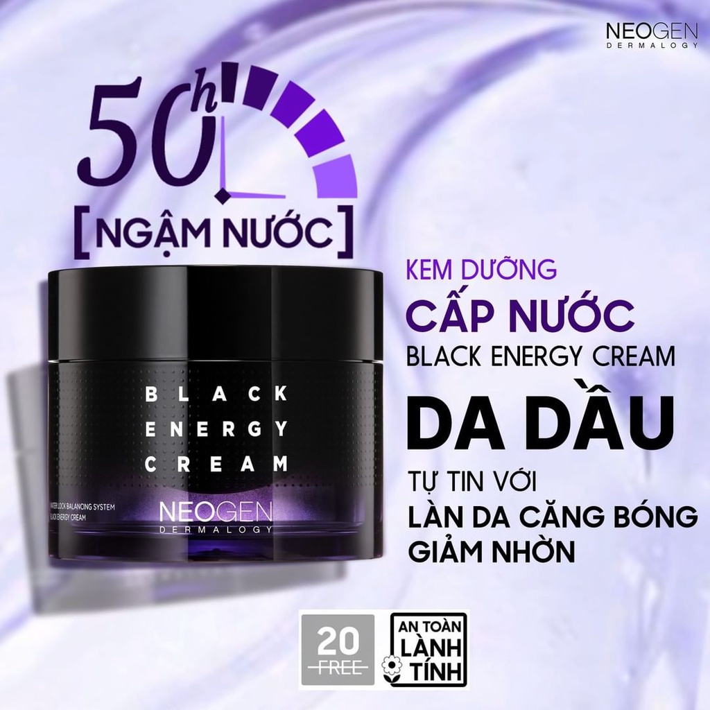 Kem Dưỡng Cấp Nước, Giảm Nhờn Cho Da Dầu Neogen Dermalogy Black Energy Cream 80ml