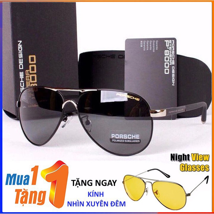 Mắt kính thời trang nam nữ tặng kính xuyên đêm