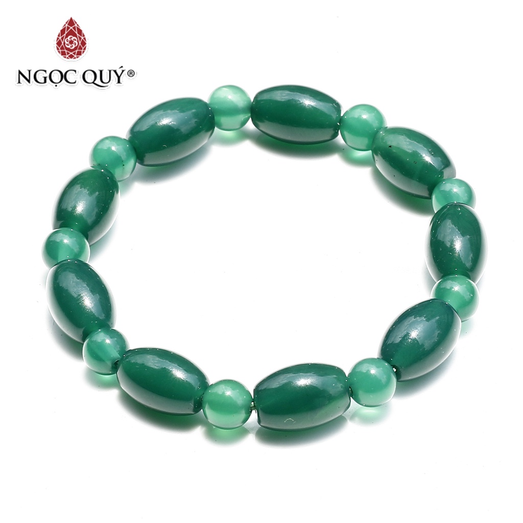 Vòng lu thông mã não xanh - Ngọc Quý