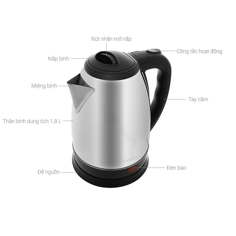 Ấm siêu tốc 1,8L Electric Kettle