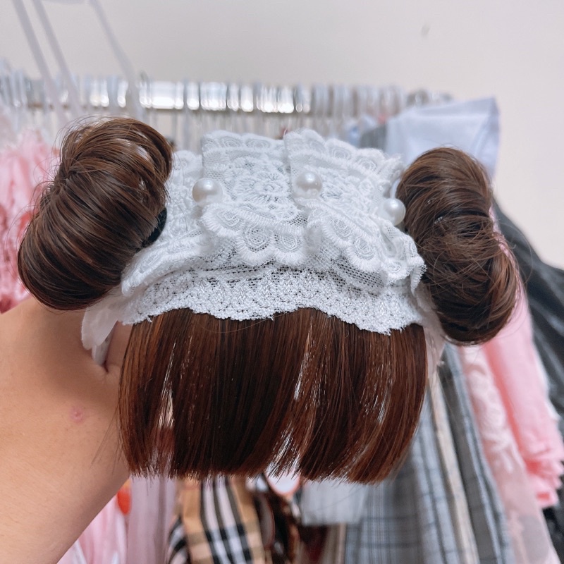 Băng đô tóc giả cho bé, turban tóc giả bé gái