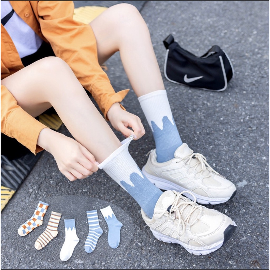 Tất cao cổ cao cấp trendy Blue