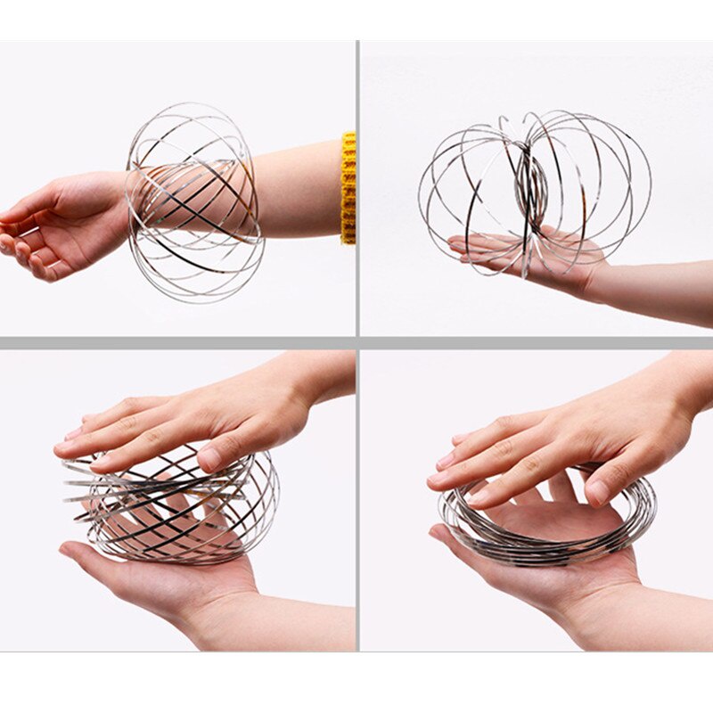 Đồ Chơi Vòng Xoay Quay Ma Thuật 3D Kỳ Ảo Đeo Tay Magic Ring Hand Spinner Magical Metal Torus Toroflus Giảm Stress