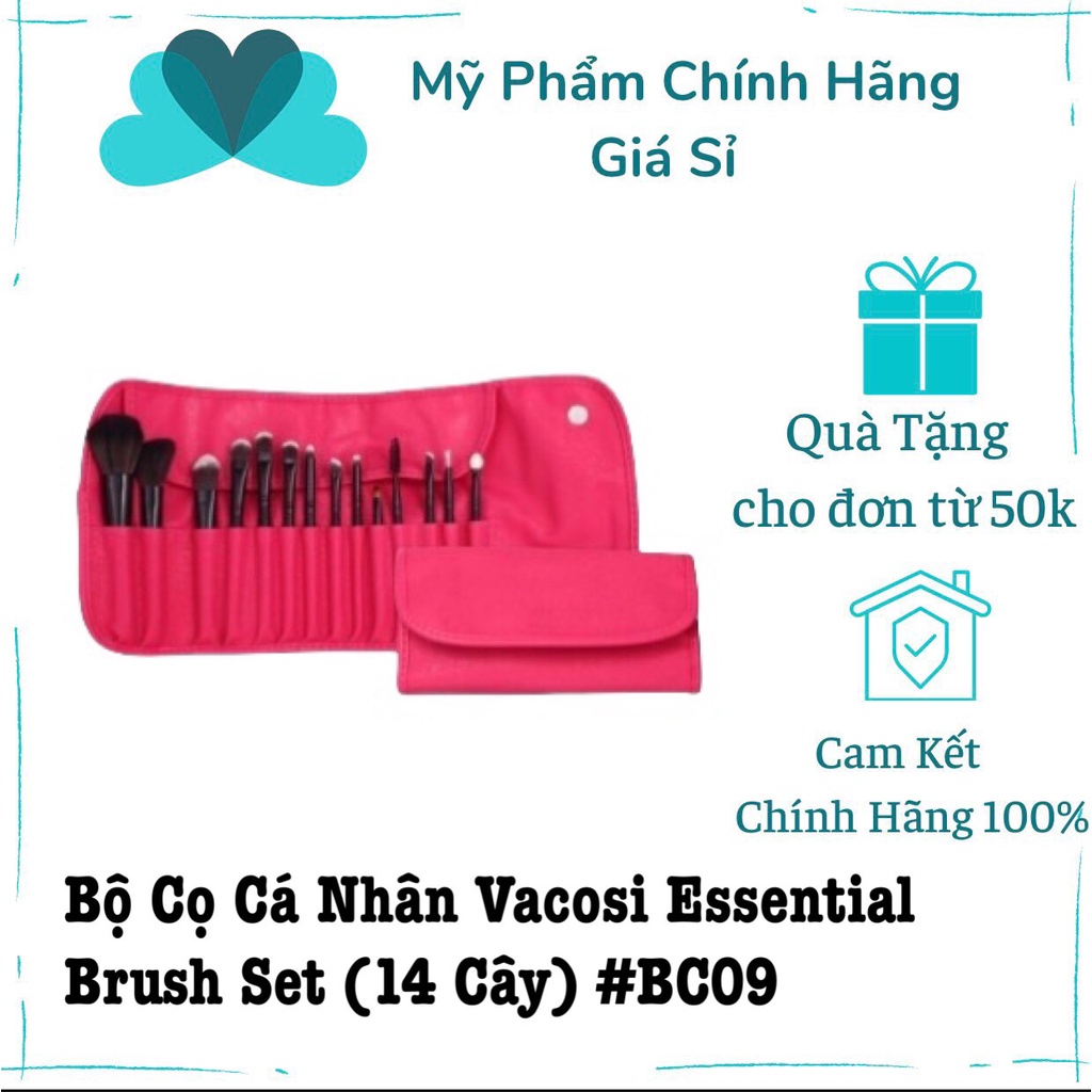 BỘ CỌ TRANG ĐIỂM DA HỒNG 14 CÂY VACOSI MAKEUP PRO BC09