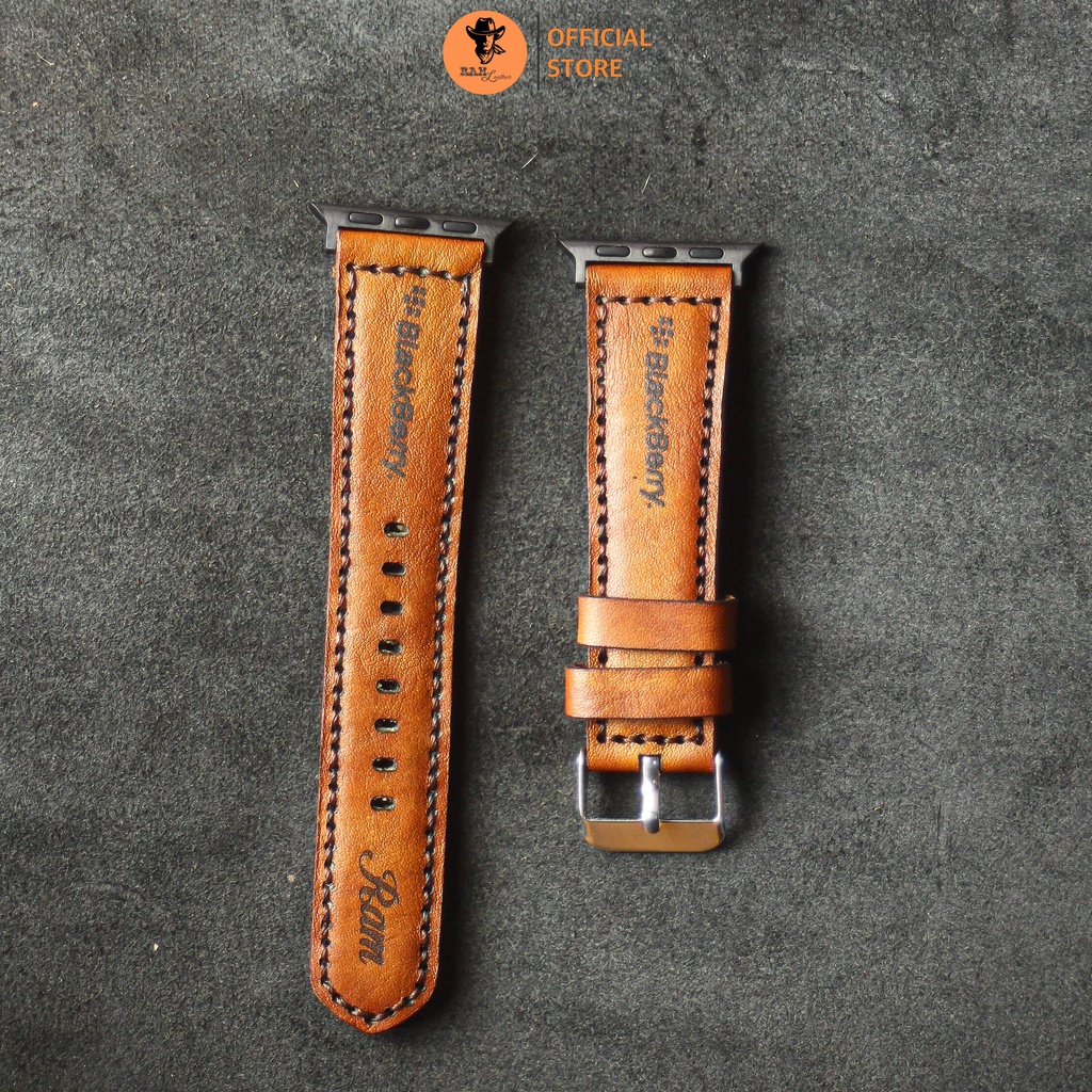Dây đồng hồ Blackberry da bò màu nâu - RAM Leather Classic 1970