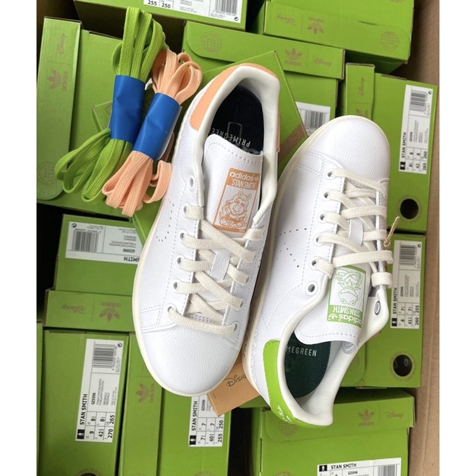 [Chính hãng Authentic]Giày Stan Smith Disney tái chế cực xinh, ếch kermit dây giày 2 màu