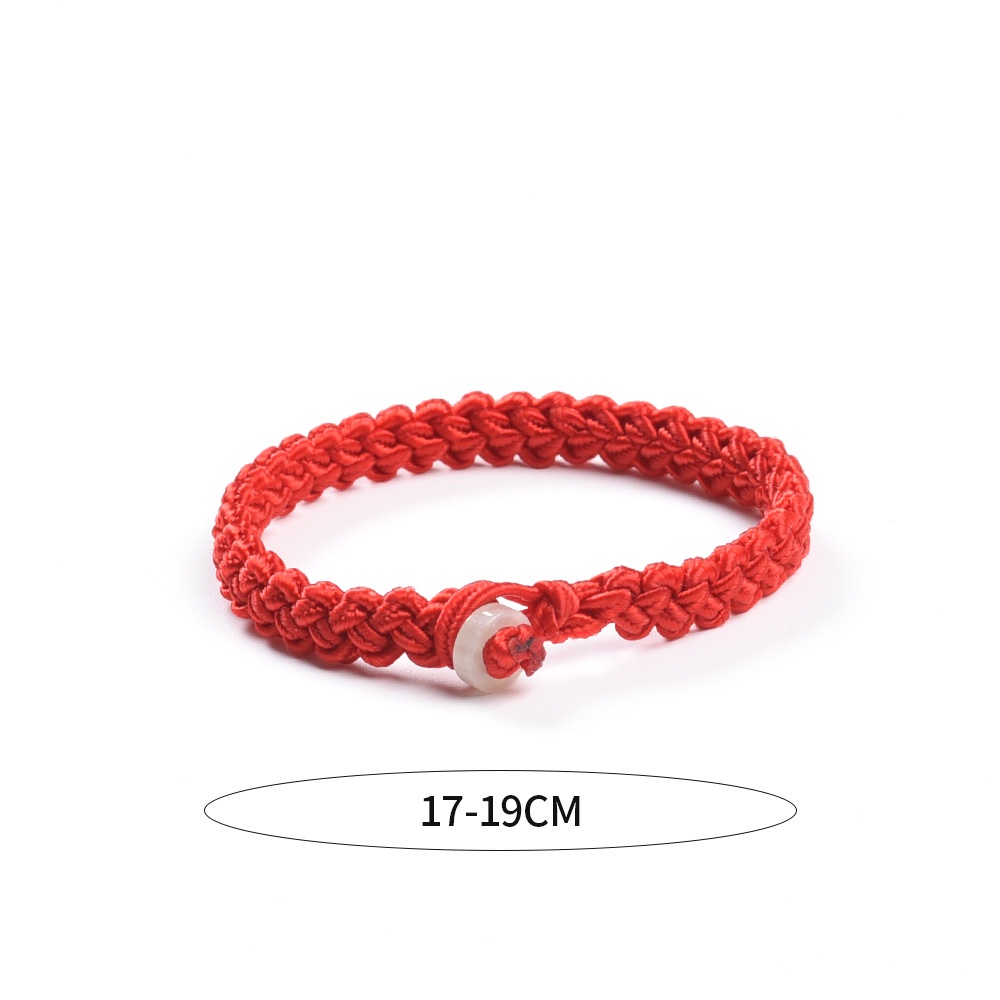 [Mới] 1 Vòng Tay Bện Dây Đỏ Đính Ngọc Bích Giả Khóa An Toàn Hợp Thời Trang Làm Quà Tặng Trang Sức Cho Nam Và Nữ