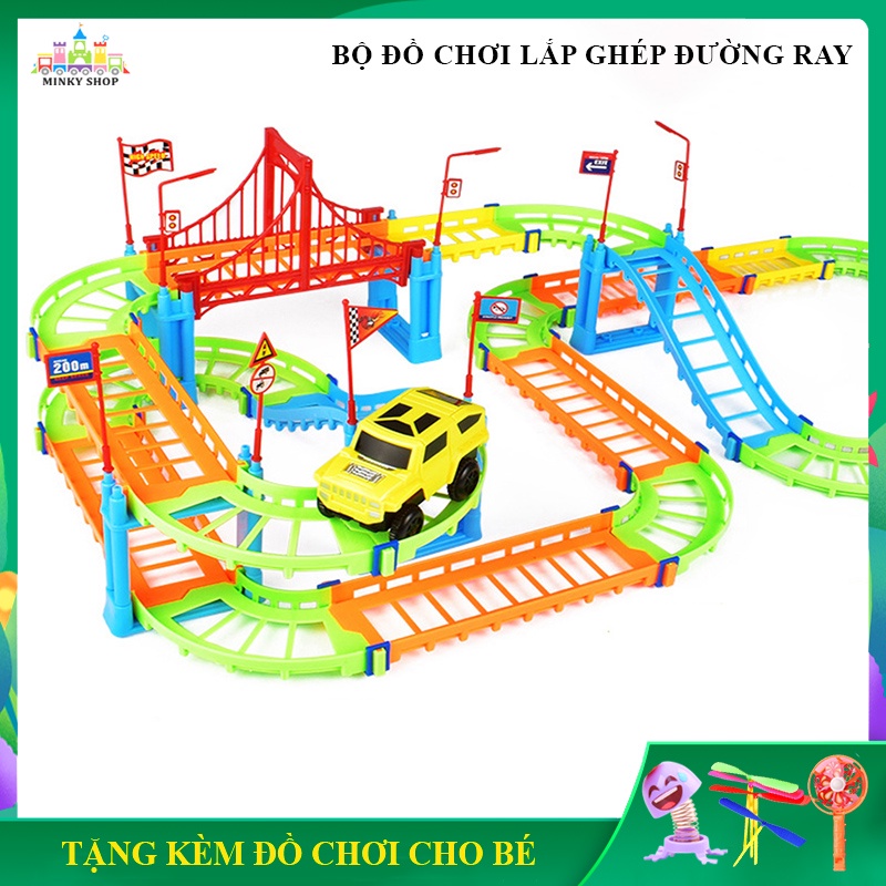 Sale Sốc Đồ Chơi Lắp Ráp Lắp Ghép Đường Đua Ô Tô Xếp Mô Hình Đường Ray Tàu Hỏa Xe Lửa, Đồ Chơi Trẻ Em Cho Bé Gái, Trai