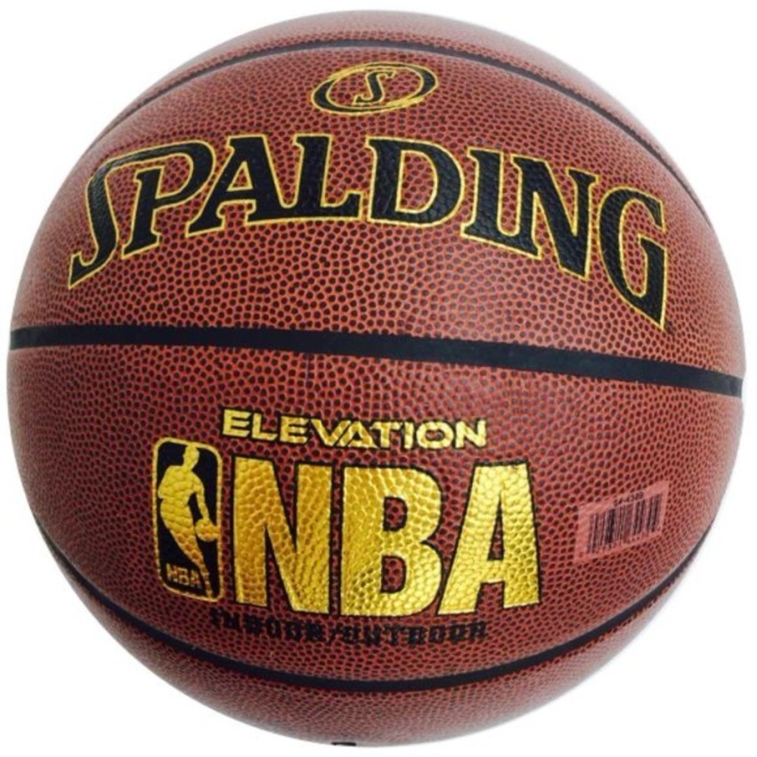 Bóng Rổ Số 6 Spalding chữ Vàng NBA Da PU  (Tặng Kim Bơm Bóng)