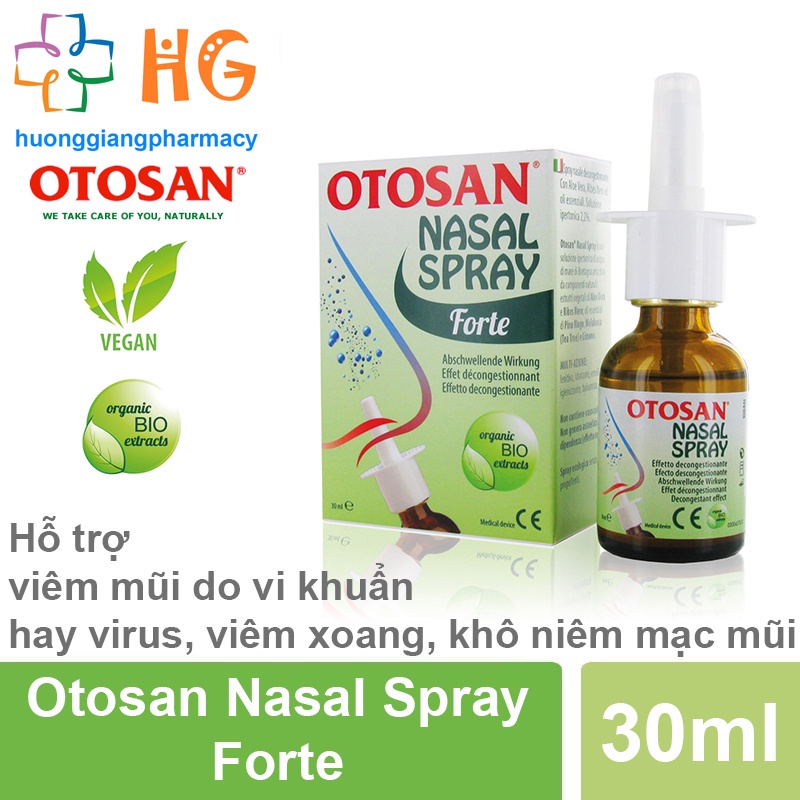 Xịt mũi Otosan nasal spray Xịt xoang mũi Viêm mũi dị ứng Viêm Xoang Giảm ngạt mũi Chảy nước mũi Thông thoáng đường thở