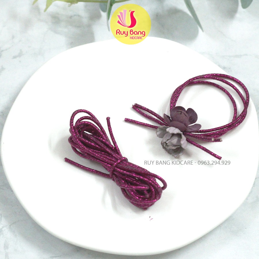 Chun buộc tóc nhũ met - cuộn 5m