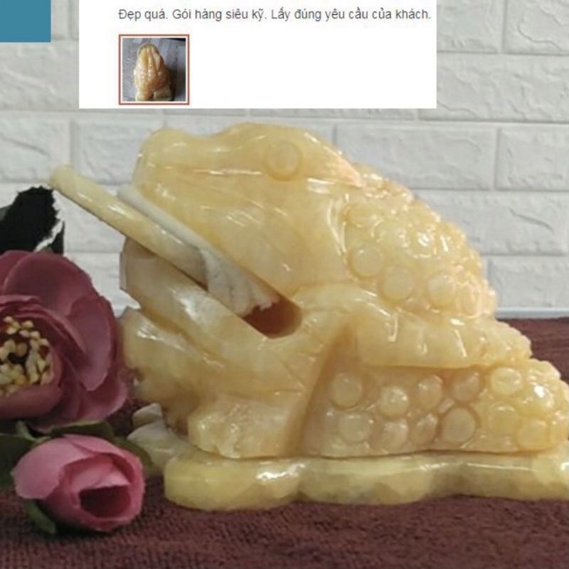 Thiềm thừ Ngọc Hoàng Long Dài 12cm, rộng 8cm, cao 7cm