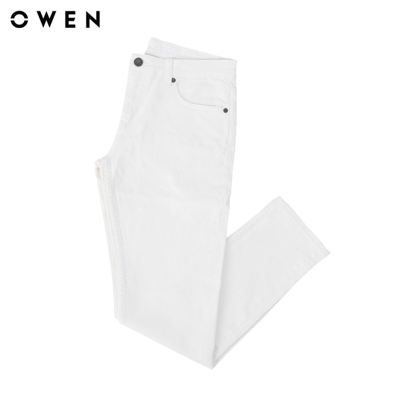 Quần jean Nam Owen Slim Fit màu Trắng - QJSL23953