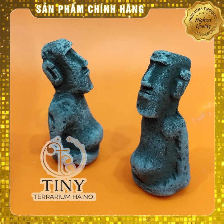 [RẺ NHẤT SÀN] Tượng đầu người trên đảo phục sinh, trang trí bể cá - trang trí bán cạn - trang trí terrarium