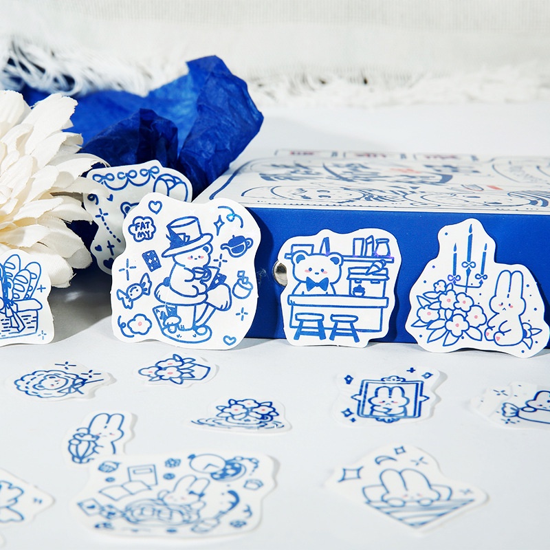 Bộ 30 Miếng Dán Mini Họa Tiết Hoạt Hình Động Vật Dễ Thương Trang Trí Sổ Tay / Nhật Ký DIY 4 Kiểu