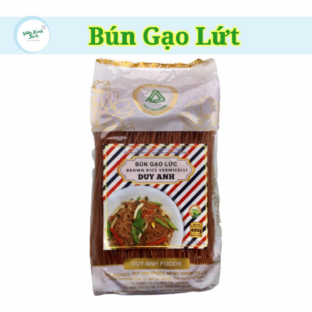 Bún gạo lứt🥙Duy Anh🥙Khối lượng 400G/Hàng Việt Nam /Xuất Khẩu/Hàng Việt Nam chất lượng cao/Thực dưỡng ăn kiêng/Giảm cân