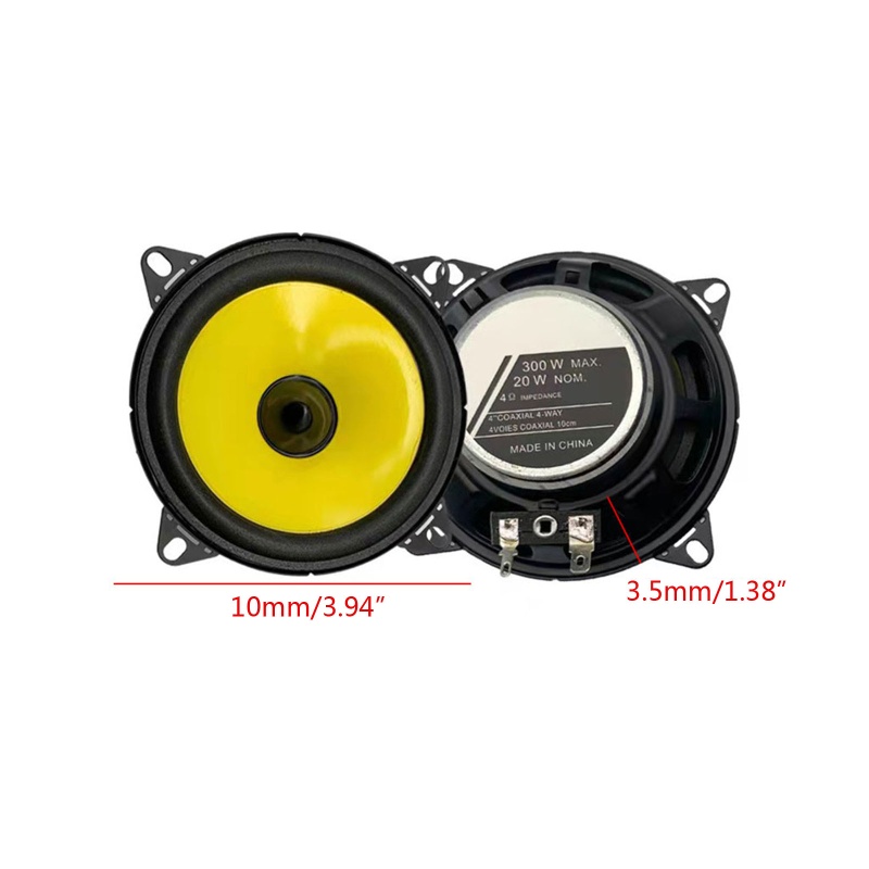 Set 2 Loa Xe Hơi Kích Thước Nhỏ Gọn 4inch