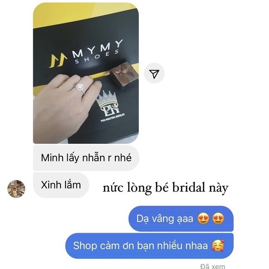 Nhẫn bạc nữ PNS Nhẫn đính đá sang trọng Bridal 1- PNS.SILVER