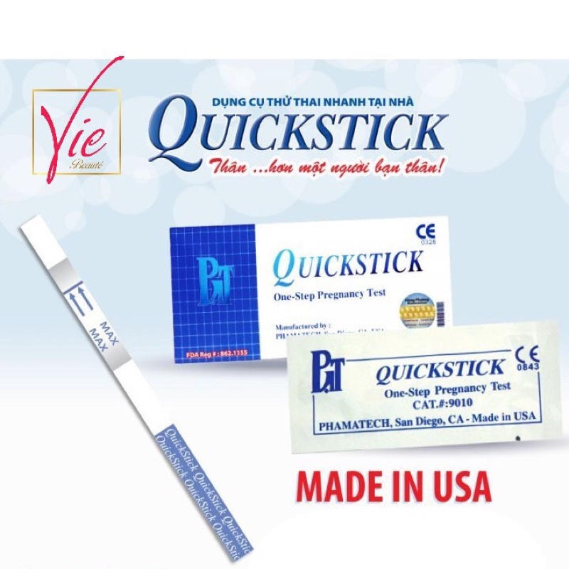 ✅ Que thử thai Phamatech Quickstick USA Nhanh- Chính Xác