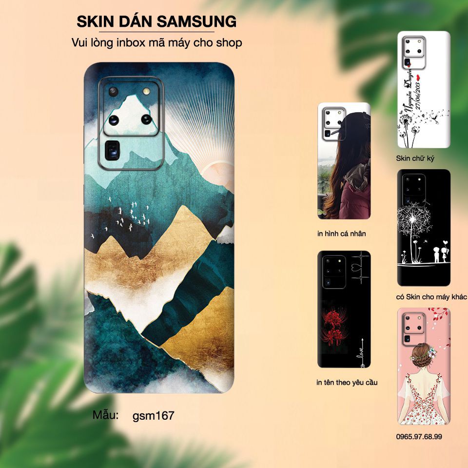 Skin dán điện thoại Samsung in hình Bình minh trên núi -167 (inbox mã máy cho Shop)