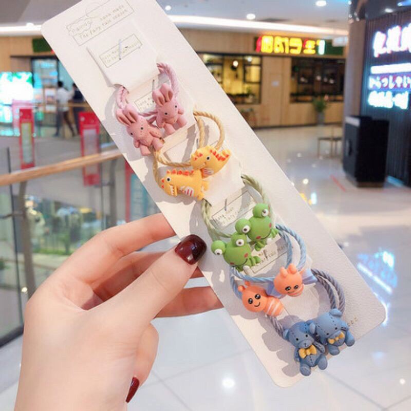 Dây Buộc Tóc, Dây Chun Cột Tóc Nhiều Hình Màu Sắc Dễ Thương