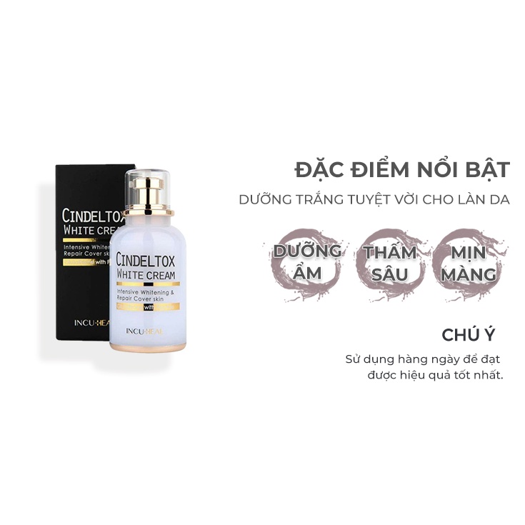 Kem dưỡng trắng toàn thân phục hồi chăm sóc da toàn diện incuheal cindeltox white KD30