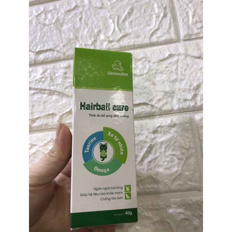 Hairball cure - Thức ăn bổ sung dinh dưỡng cho mèo - Vimedim - tuýp 40g