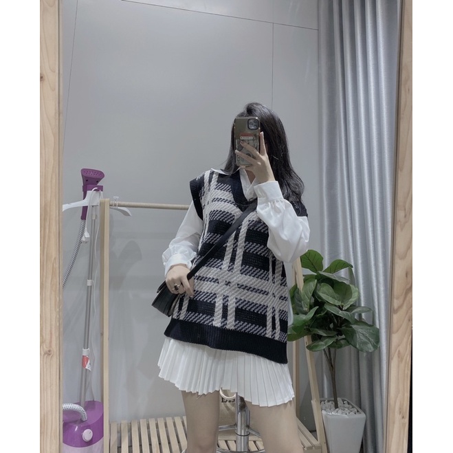 ÁO GHI LÊ KẺ TRẮNG ĐEN | BigBuy360 - bigbuy360.vn
