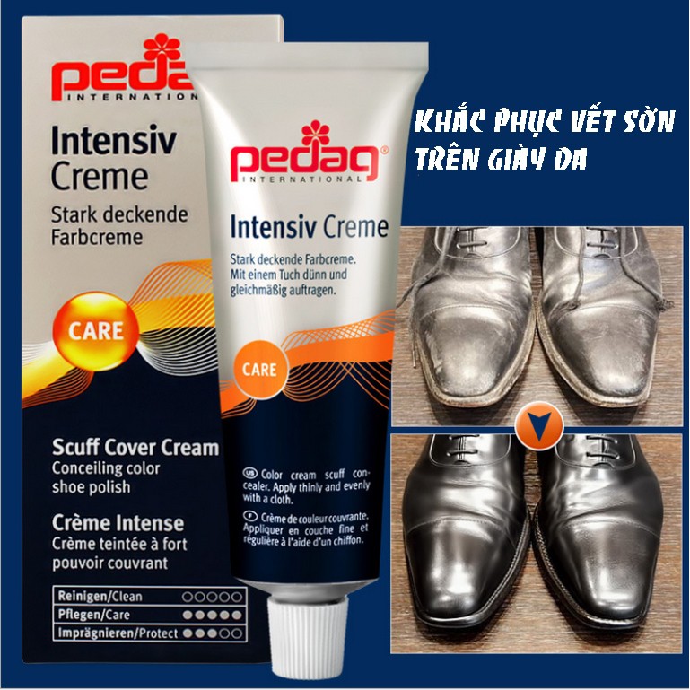 Kem chữa xước giày da và phục hồi màu sắc da Pedag intensiv creme