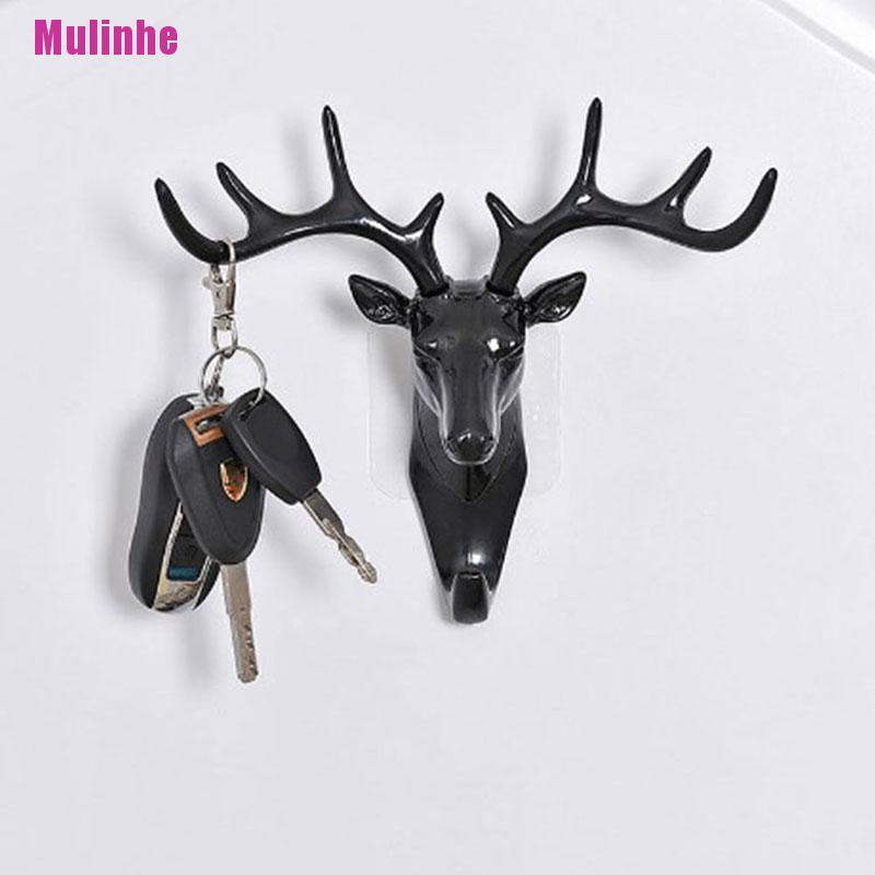 [Mulinhe] Giá Đỡ Móc Treo Chìa Khóa / Áo Khoác / Nón Hình Sừng Hươu Trang Trí Tường