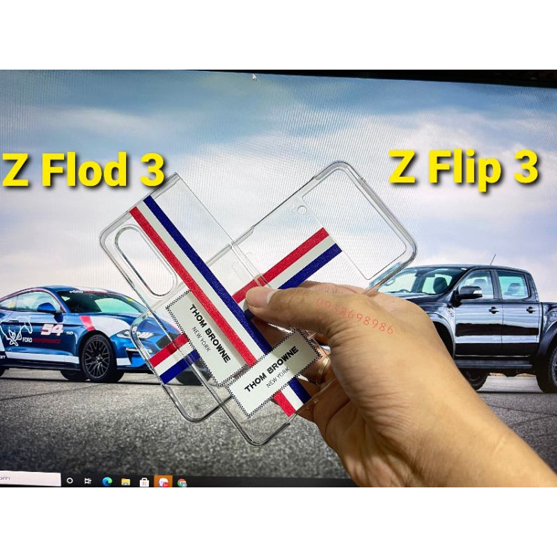 Samsung Z Fip 3 - Ốp lưng 2 mảnh Likgus Thom Browne new york trong cứng k ố màu