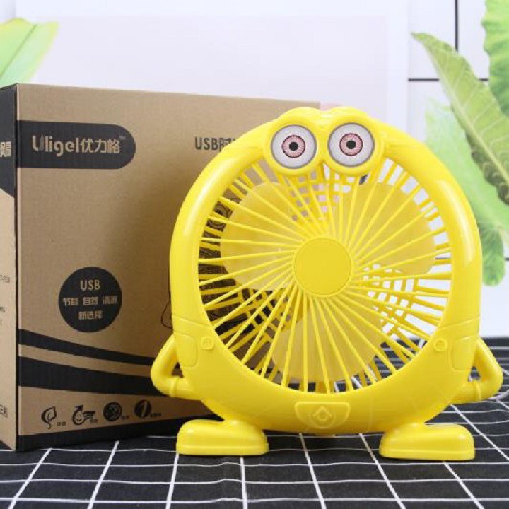 [ SIÊU HOT ]QUẠT MINION 20CM SẠC USB NGỘ NGHĨNH THÍCH HỢP CHO GIỚI VĂN PHÒNG