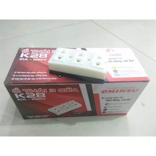 Ổ cắm điện 3 lỗ 2 chấu Ominsu