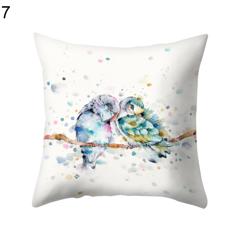 Vỏ gối sofa in họa tiết hình động vật có màu độc đáo xinh xắn J17