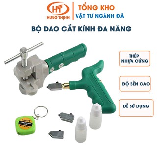Bộ dao cắt kính đa năng - Dao cắt gạch men đá- kiếng kèm theo dụng cụ bẻ tách gạch kính cao cấp