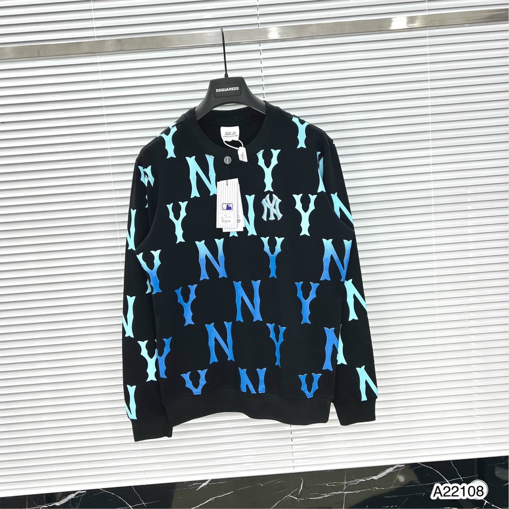 Áo Sweater Nam NY Dập Vân Họa Tiết Chữ In Loang Sang Trọng - Áo Nỉ Nam Nữ NY Chất Nỉ Da Cá Cao Cấp DT STORE MENWEAR