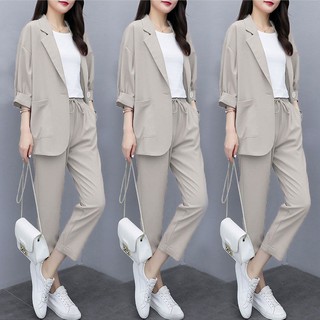 Set Áo Khoác Vest Form Rộng Thời Trang 2020 Thanh Lịch Cho Nữ