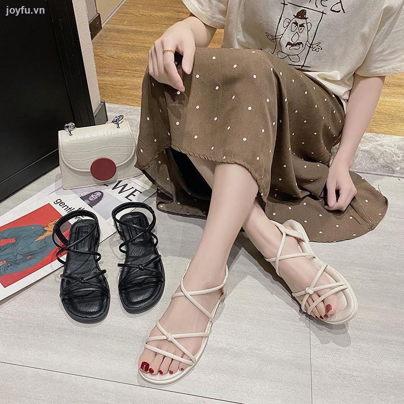 Flat Sandals Female Fairy Style Summer New Korean Version Wild Net Red Fashion Student Outing Roman Shoes