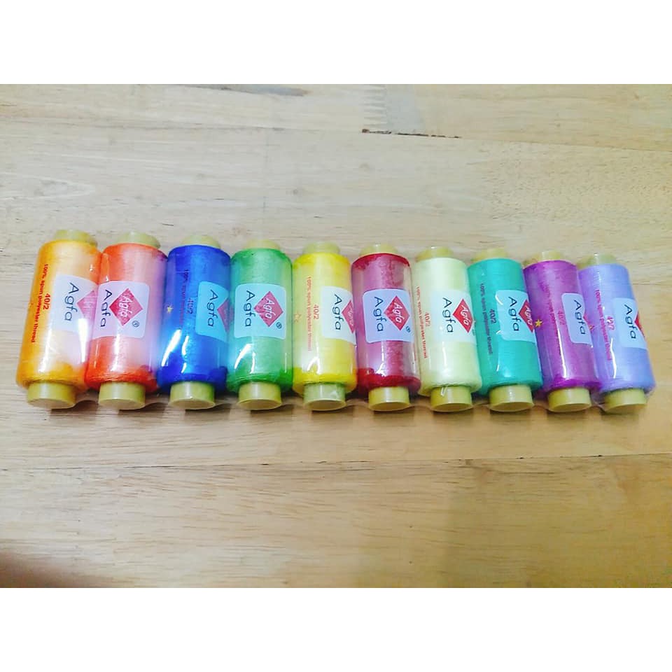 Combo 10 cuộn chỉ may quần áo đủ màu