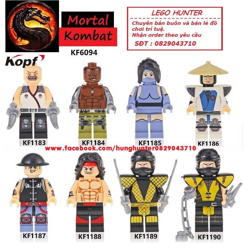 Lego Minifigures Nhân vật Game Rồng Đen - Mortal Kombat KF 6094