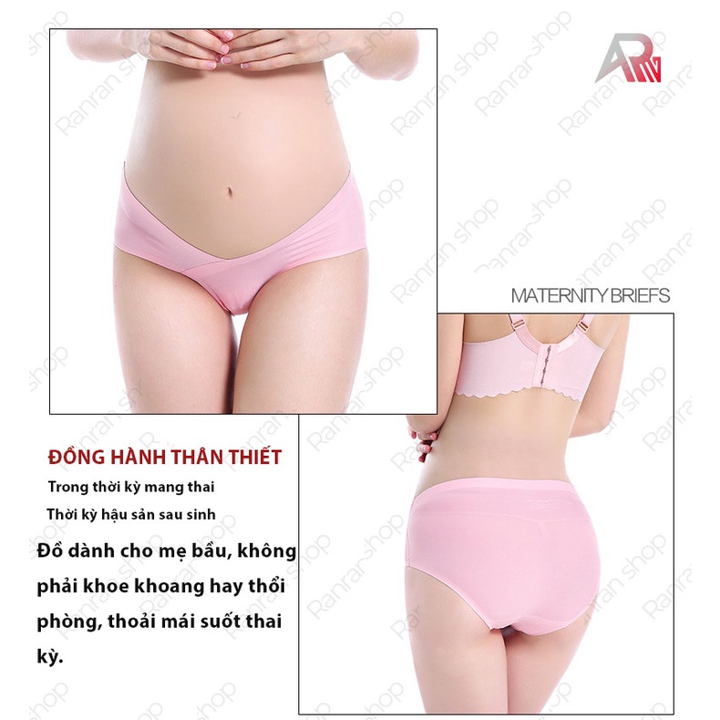 Combo 5 Quần lót su bầu cạp chéo - Quần cho mẹ bầu sau sinh chính hãng