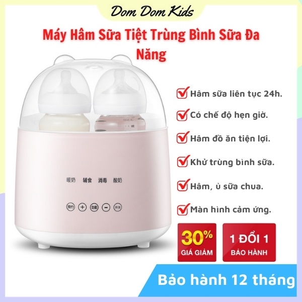 Máy hâm sữa tiệt trùng 2 bình đa năng