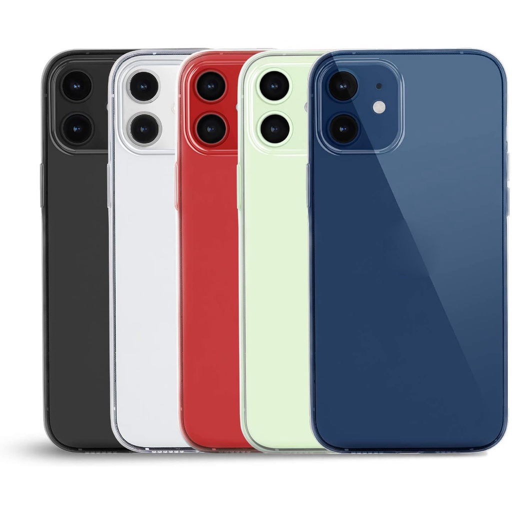 Ốp lưng silicon dẻo trong suốt cho iPhone 12 Mini / iP 12 Pro / 12 Pro Max 11 12 13 14 15 6 7 8 Xs XR 0.6mm Ultra Thin