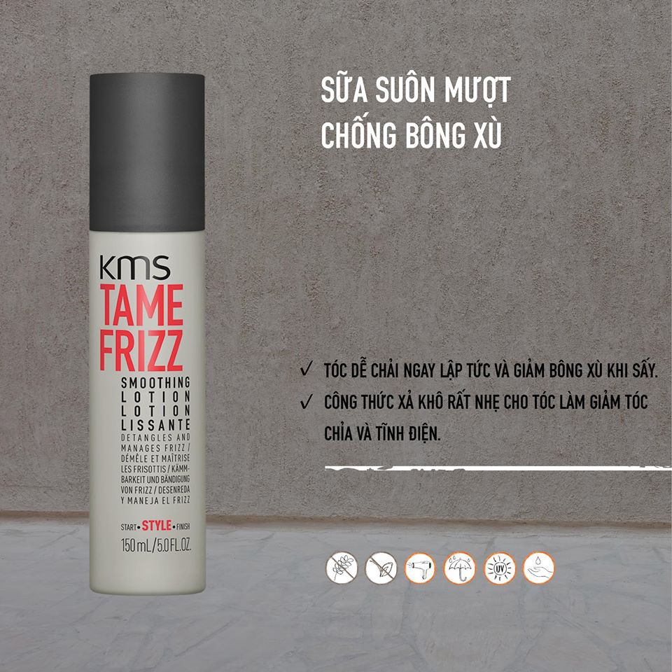 KEM DƯỠNG TÓC SUÔN MƯỢT KMS SMOOTHING LOTION 150ML