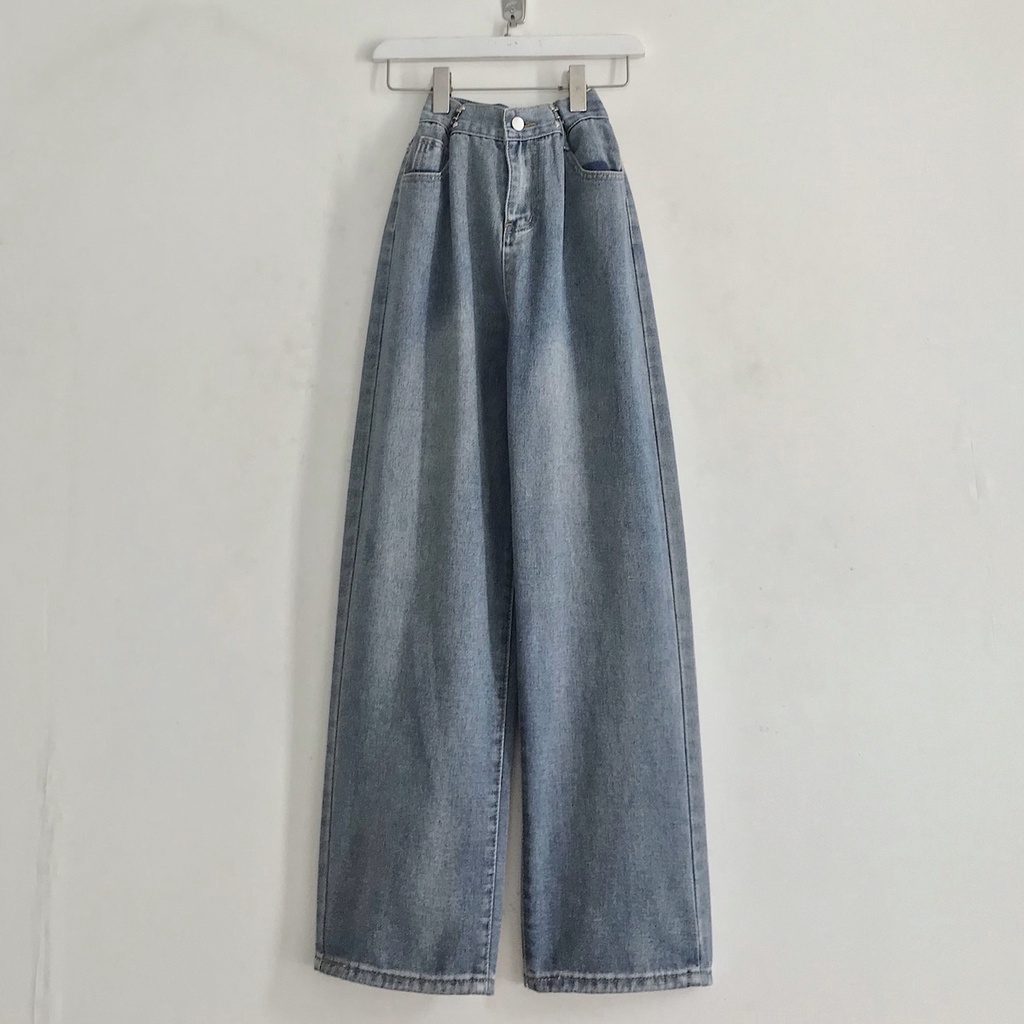 Quần Jean Nữ Cá Tính GALA  Ống Rộng JEM CLOSET Thiết Kế Eo Cài Siêu Hách Dáng Style Hàn Dễ Phối Đồ 2908
