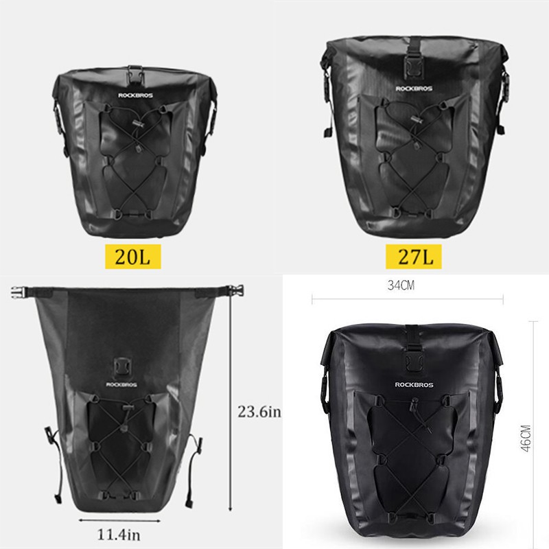 Túi đựng đồ ROCKBROS chống thấm nước 27L tiện dụng gắn yên sau xe đạp leo núi