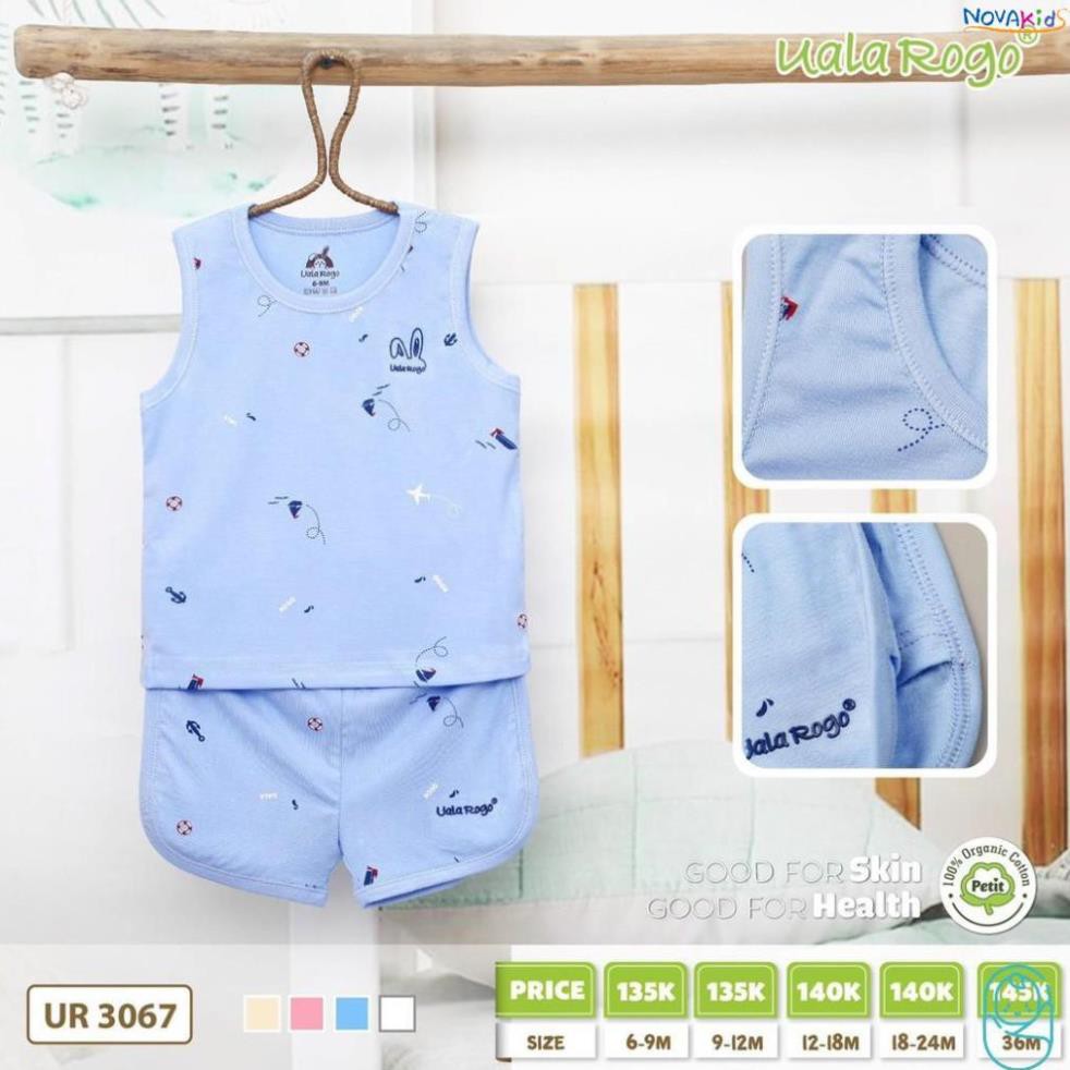 Bộ Ba lỗ ( Sát nách) Uala Rogo họa tiết 3067